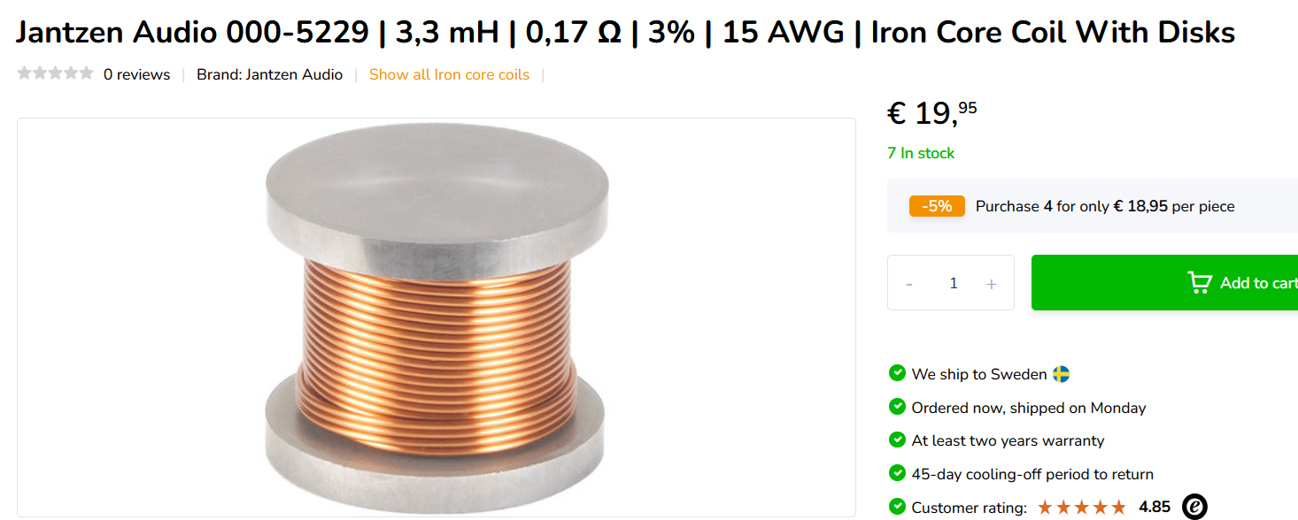 Jantzen Audio 000-5229, 3,3 mH, 0,17 Ω , 3% , 15 AWG, Iron Core Coil With Disks.png